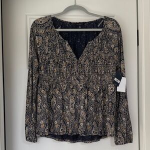 Women's Paisley Long Sleeve Top